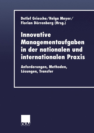 bokomslag Innovative Managementaufgaben in der nationalen und internationalen Praxis