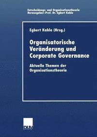 bokomslag Organisatorische Vernderung und Corporate Governance