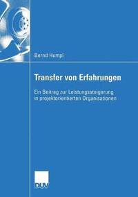 bokomslag Transfer Von Erfahrungen