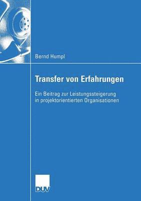 bokomslag Transfer von Erfahrungen