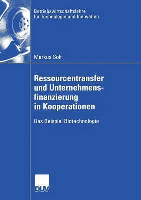 bokomslag Ressourcentransfer Und Unternehmensfinanzierung in Kooperationen