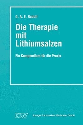 bokomslag Die Therapie mit Lithiumsalzen