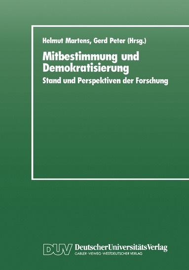 bokomslag Mitbestimmung und Demokratisierung