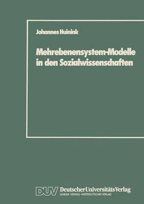 bokomslag Mehrebenensystem-Modelle in den Sozialwissenschaften