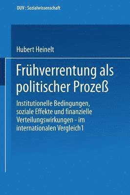 Hubert Heinelt - Frühverrentung als politischer Prozeß, Häftad