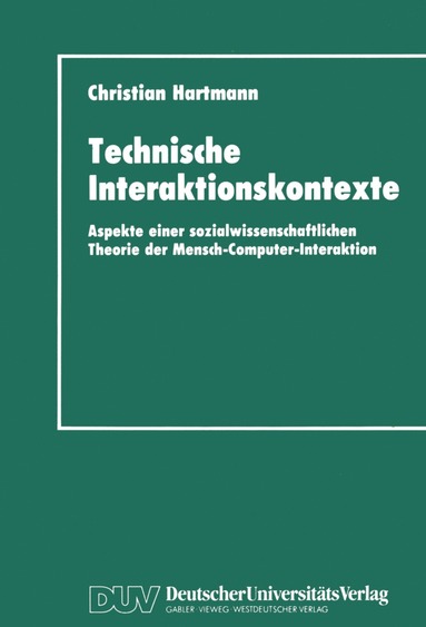 bokomslag Technische Interaktionskontexte