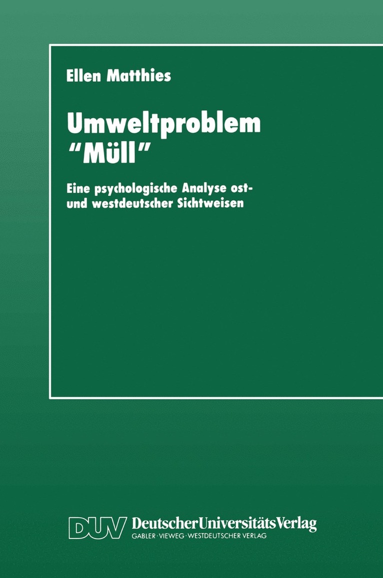Ellen Matthies - Umweltproblem „Müll“, Häftad