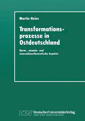 bokomslag Transformationsprozesse in Ostdeutschland: Norm-, Anomie- Und Innovationstheoretische Aspekte