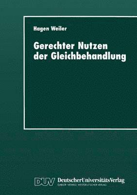 bokomslag Gerechter Nutzen der Gleichbehandlung