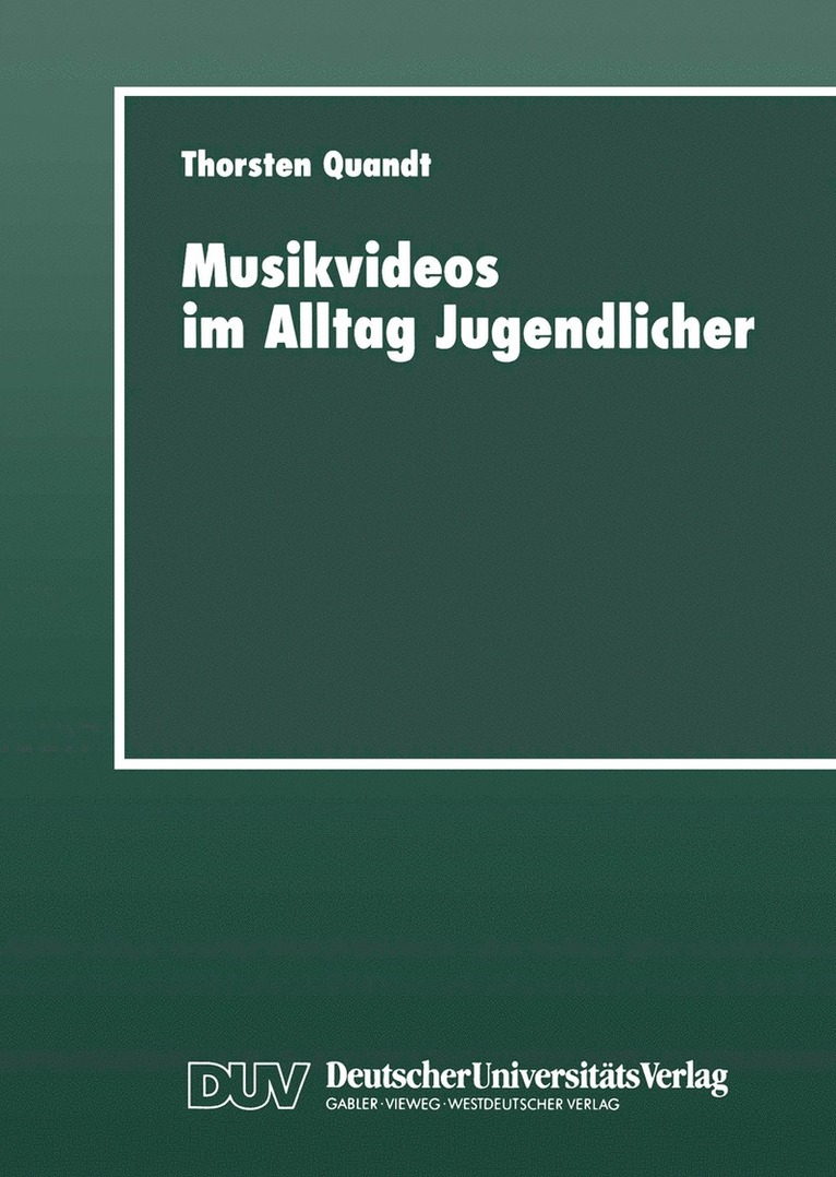 Musikvideos im Alltag Jugendlicher, Häftad