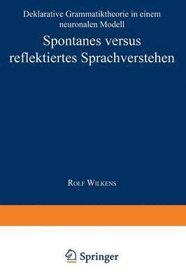 bokomslag Spontanes Versus Reflektiertes Sprachverstehen