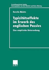 bokomslag Typizitätseffekte im Erwerb des englischen Passivs