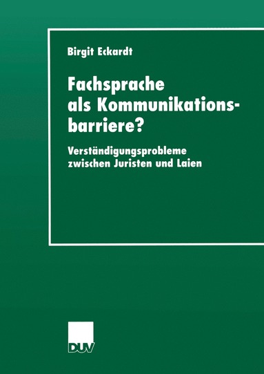 bokomslag Fachsprache als Kommunikationsbarriere?