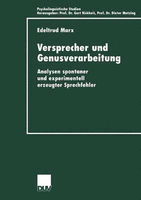 bokomslag Versprecher und Genusverarbeitung