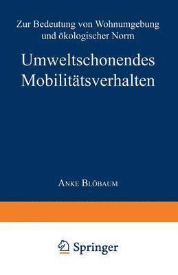 bokomslag Umweltschonendes Mobilittsverhalten