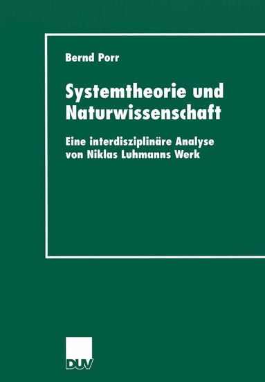 bokomslag Systemtheorie und Naturwissenschaft