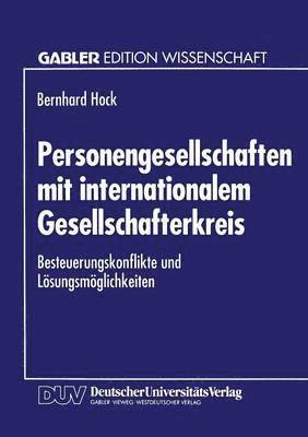 bokomslag Personengesellschaften mit internationalem Gesellschafterkreis