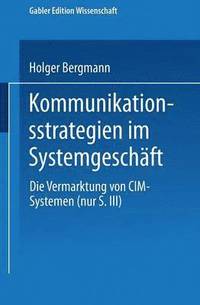 bokomslag Kommunikationsstrategien im Systemgeschäft