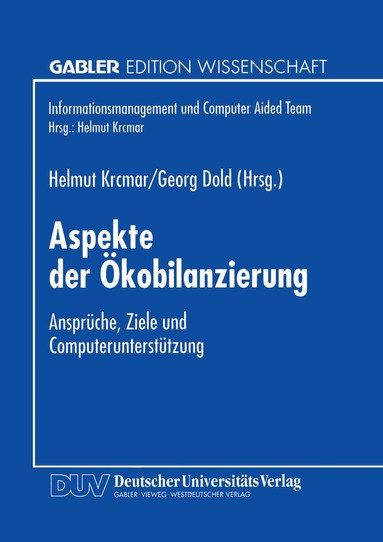 Helmut Krcmar, Georg Dold - Aspekte der Ökobilanzierung, Häftad