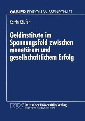 bokomslag Geldinstitute Im Spannungsfeld Zwischen Monetärem Und Gesellschaftlichem Erfolg