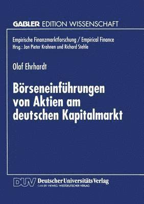 Börseneinführungen Von Aktien Am Deutschen Kapitalmarkt, Häftad