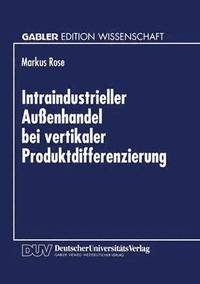 bokomslag Intraindustrieller Außenhandel bei vertikaler Produktdifferenzierung