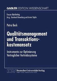 bokomslag Qualitatsmanagement und Transaktionskostenansatz