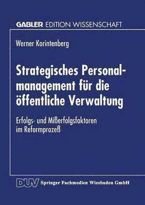 bokomslag Strategisches Personalmanagement für die öffentliche Verwaltung
