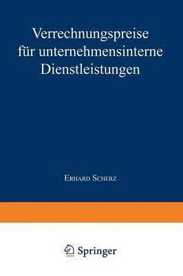 bokomslag Verrechnungspreise fur unternehmensinterne Dienstleistungen