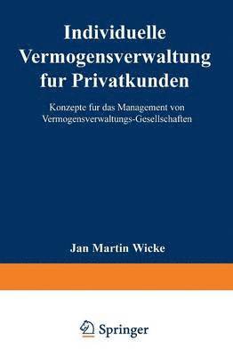 bokomslag Individuelle Vermoegensverwaltung fur Privatkunden