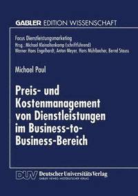 bokomslag Preis- und Kostenmanagement von Dienstleistungen im Business-to-Business-Bereich