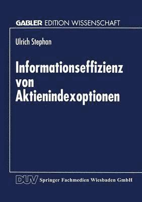 bokomslag Informationseffizienz Von Aktienindexoptionen