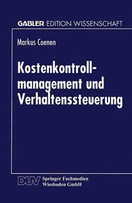 bokomslag Kostenkontrollmanagement und Verhaltenssteuerung