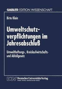 bokomslag Umweltschutzverpflichtungen im Jahresabschluss