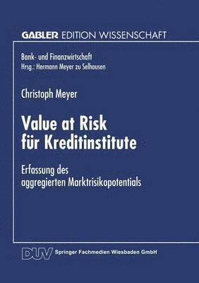 bokomslag Value at Risk fur Kreditinstitute