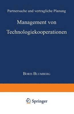 bokomslag Management Von Technologiekooperationen: Partnersuche Und Vertragliche Planung