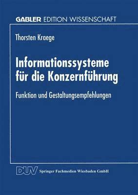 bokomslag Informationssysteme fur die Konzernfuhrung