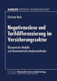 bokomslag Negativauslese und Tarifdifferenzierung im Versicherungssektor