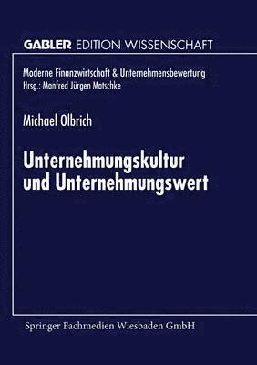 Unternehmungskultur und Unternehmungswert 1