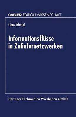 bokomslag Informationsflüsse in Zuliefernetzwerken