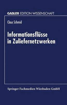 bokomslag Informationsflusse in Zuliefernetzwerken