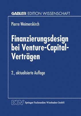 bokomslag Finanzierungsdesign Bei Venture-Capital-Verträgen