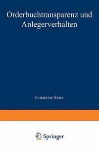 bokomslag Orderbuchtransparenz Und Anlegerverhalten