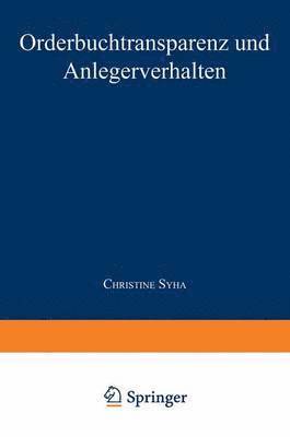 bokomslag Orderbuchtransparenz Und Anlegerverhalten