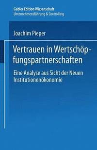 bokomslag Vertrauen in Wertschöpfungspartnerschaften