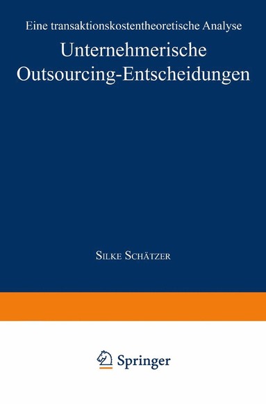 bokomslag Unternehmerische Outsourcing-Entscheidungen