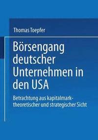 bokomslag Börsengang deutscher Unternehmen in den USA