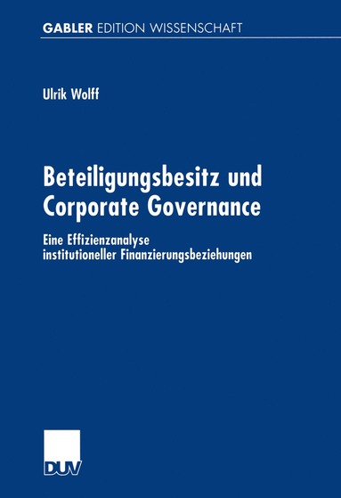 bokomslag Beteiligungsbesitz und Corporate Governance