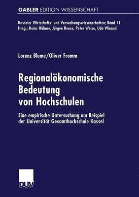 Regionalkonomische Bedeutung von Hochschulen 1