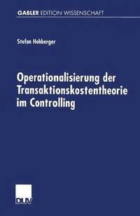 bokomslag Operationalisierung Der Transaktionskostentheorie Im Controlling